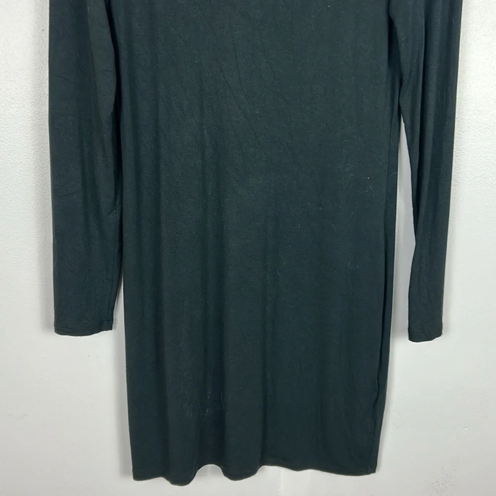 Aritzia Babaton Classic Versatile Mock Neck Long Sleeve Mini Dress Medium Black - Picture 5 of 12